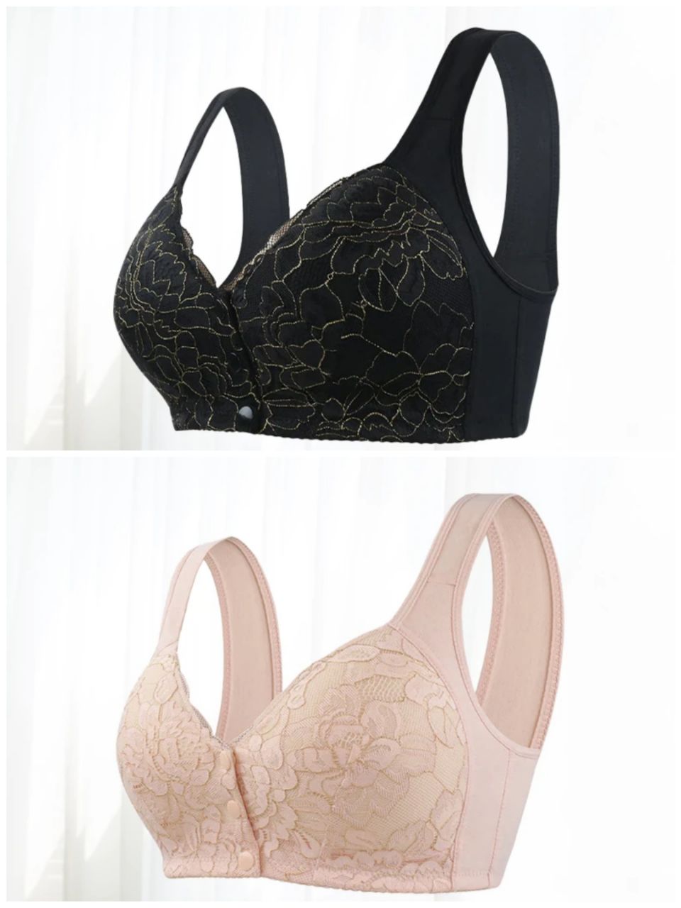 🔥Buy 2 and get 1 free🔥 Lace bra with floral front fastening