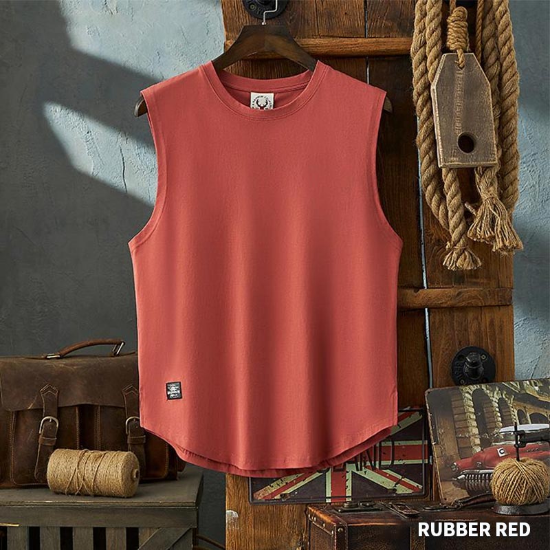 2023 New Men's Summer Cotton Sports Sleeveless Tee