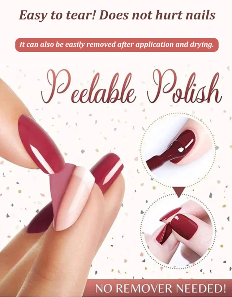 No-bake Peel-off Nail Polish