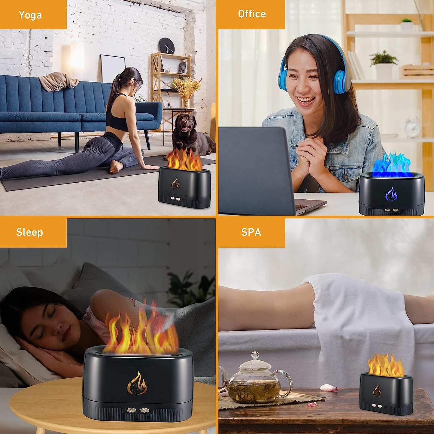 Aromatherapy Diffuser with Flame Light