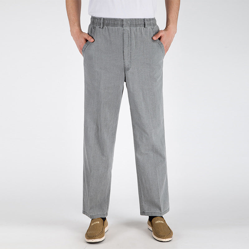 Men's Ice Silk Thin Linen Casual Pants