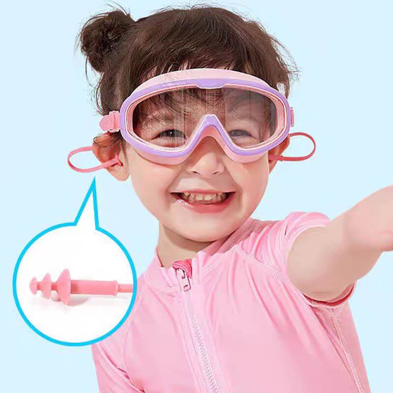 HD children's large frame waterproof and anti-fog swimming goggles