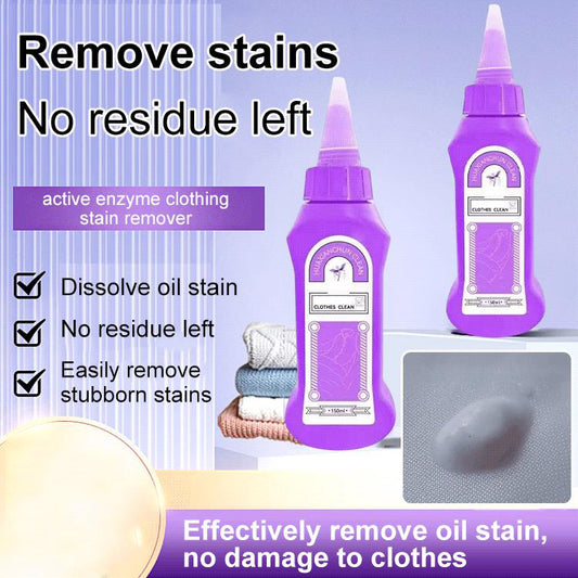 Wash-free Active Enzyme Clothing Stain Remover