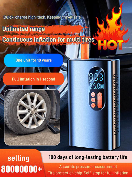 Portable Dual-screen Multifunctional Car Inflatable Pump