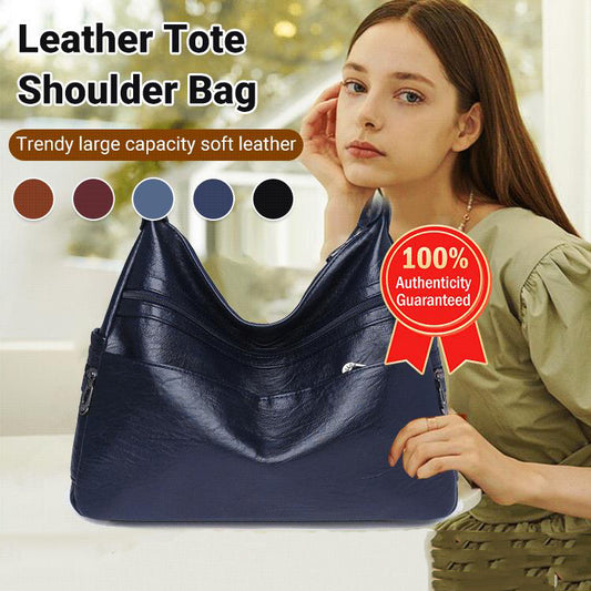 Trendy Large Capacity Soft Leather Shoulder Crossbody Bag