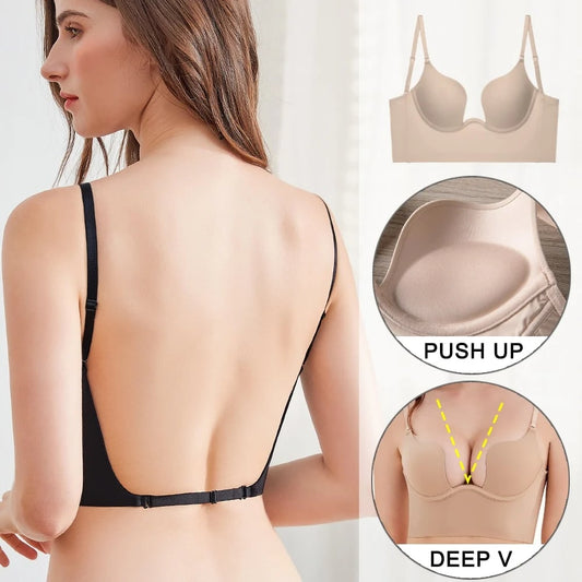 🔥Last Day Sale 49%OFF🌷Deep U Plunge Push Up Backless Bra