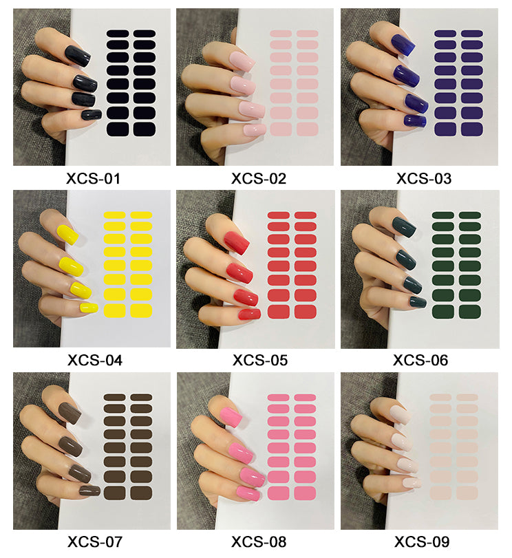 SEMI-GLOSS UV GEL NAIL STICKER KIT(With a  nail enhancement light )