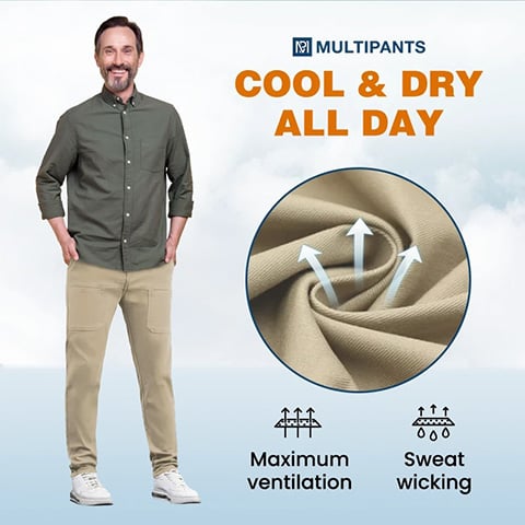 Calça cargo durável com vários bolsos de alta elasticidade