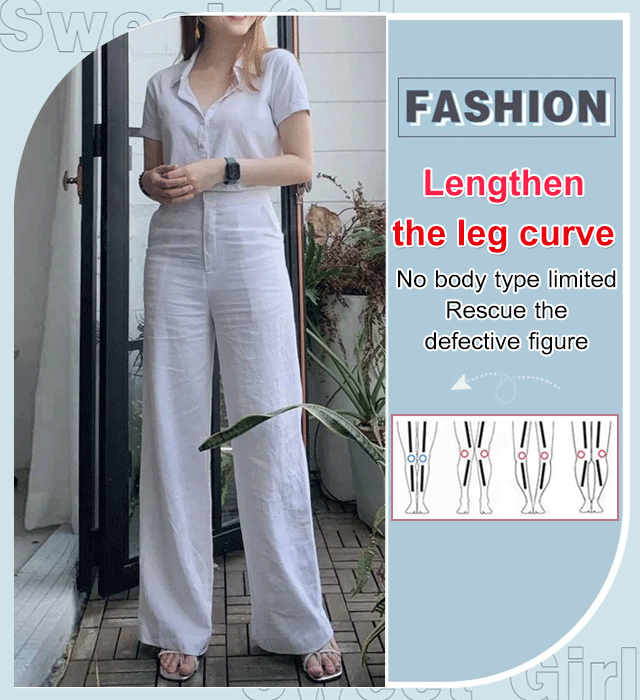 Lapel Cotton Linen Solid Color Short Sleeve Wide Leg Pants 2-piece Set