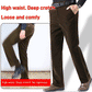 Dehnbare, gerade lange Cordhose für Herren