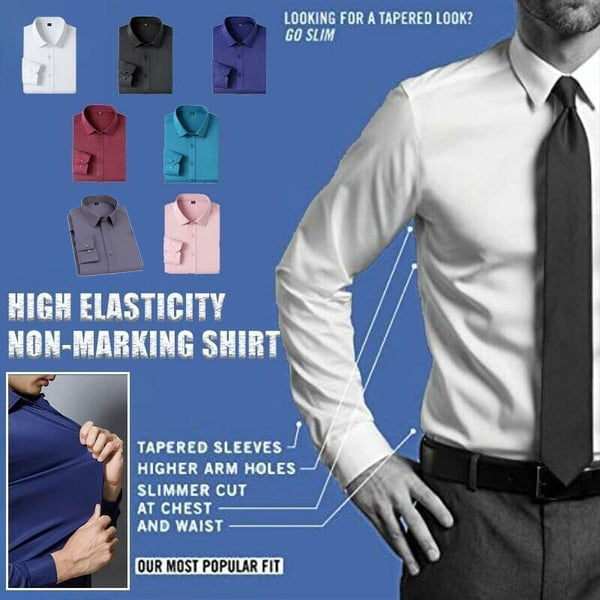 (Men's Wardrobe essentials) Stretch Non-iron Anti-wrinkle Shirt