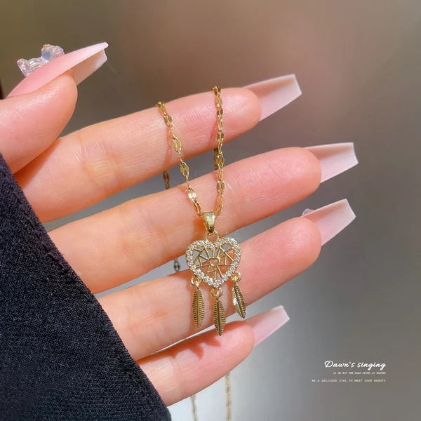 Dreamcatcher Crystal Charm Earrings