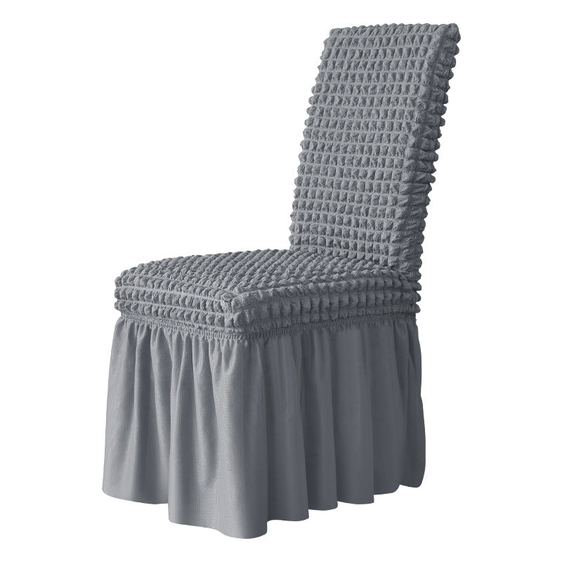 Dining Room Chair Covers with Long Skirt