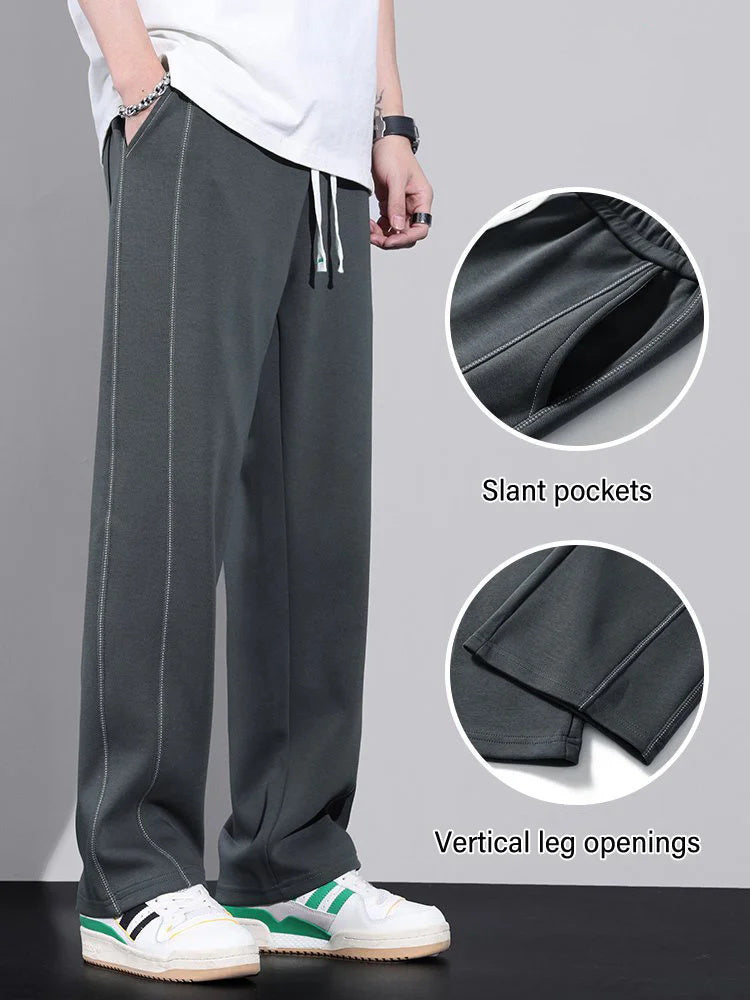 Ice Silk Straight Leg Draping Wide-leg Pants (Fashionable And Comfortable)