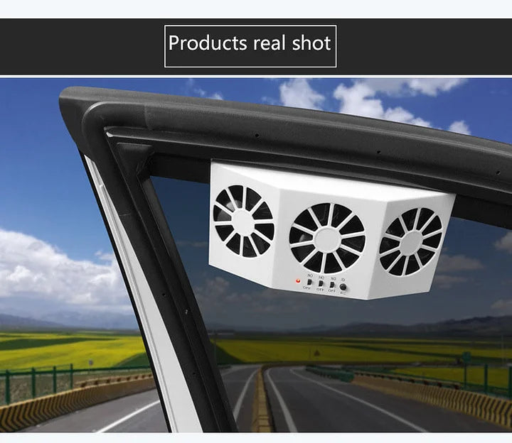 The New Solar Car Cooling Artifact [air circulation exhaust fan]