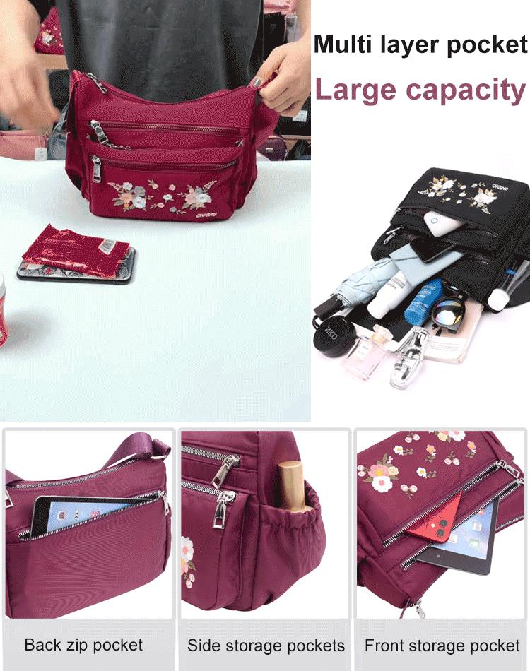 Women's New Arrival Embroidered Large Capacity Messenger Bag