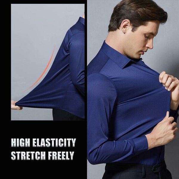 (Men's Wardrobe essentials) Stretch Non-iron Anti-wrinkle Shirt