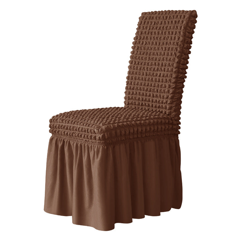 Dining Room Chair Covers with Long Skirt