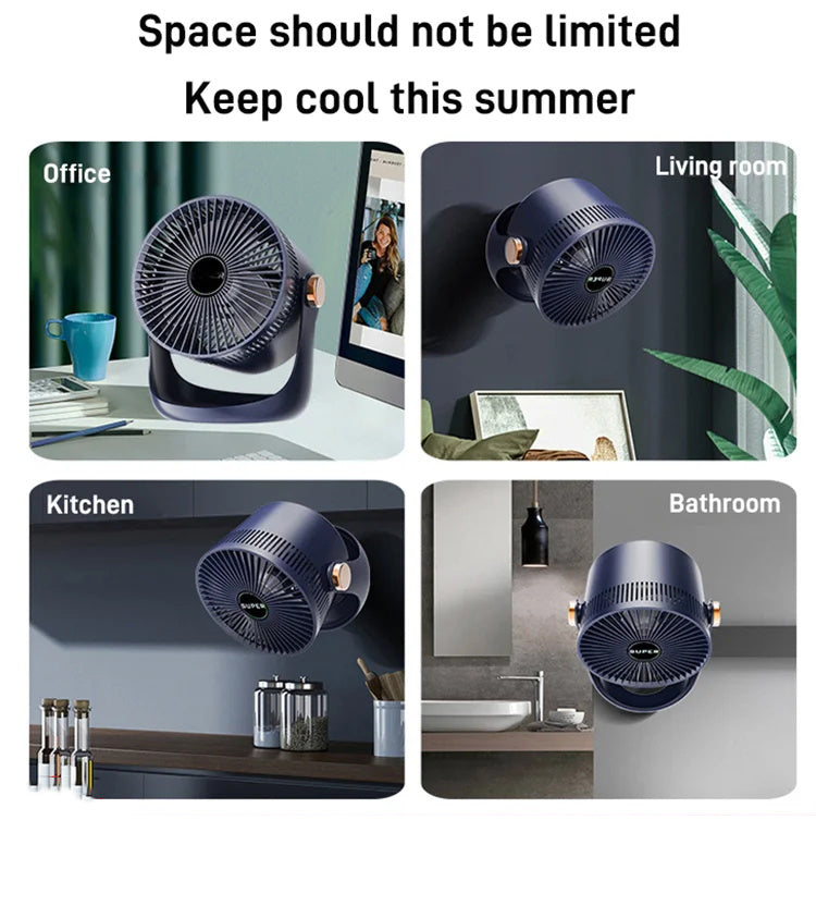 [Can Be Wall-mounted] Rotating Large Air Volume Air Circulation Fan