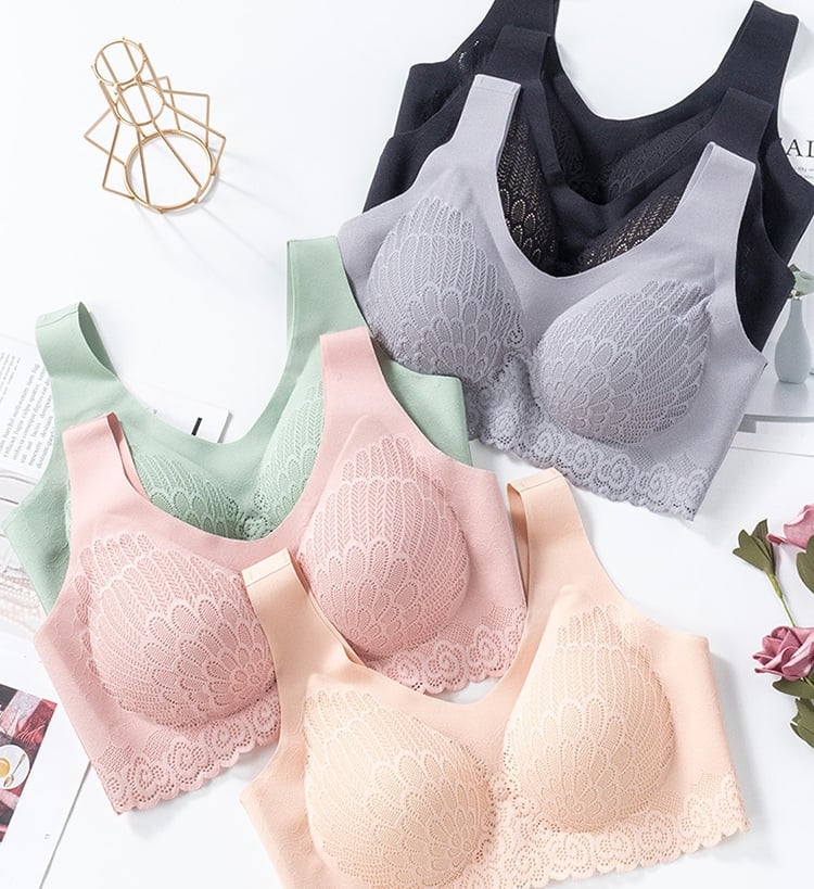 🔥Buy 2 Get 1 Free CODE:AB0308🔥Anti-saggy Breathable Lace Large Size Bra