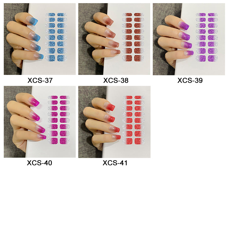 SEMI-GLOSS UV GEL NAIL STICKER KIT(With a  nail enhancement light )