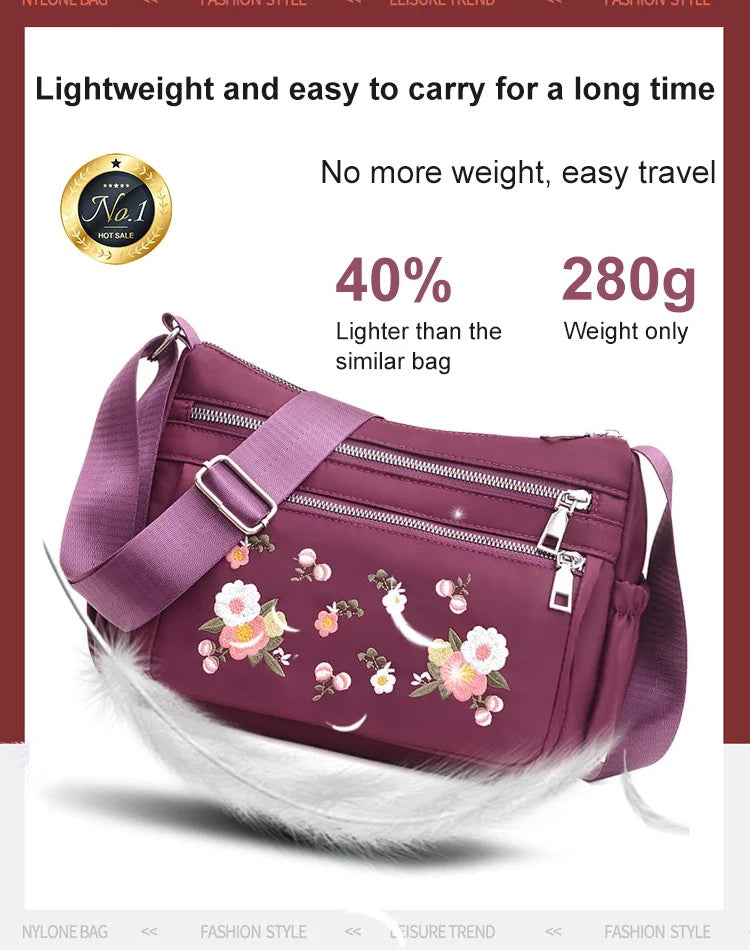 Women's New Arrival Embroidered Large Capacity Messenger Bag