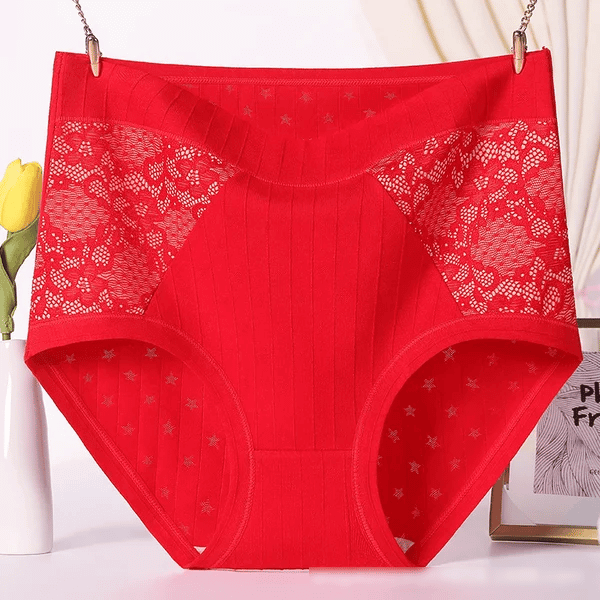 Large Size High Waist Cotton Antibacterial Anti-Side Leak Underwear