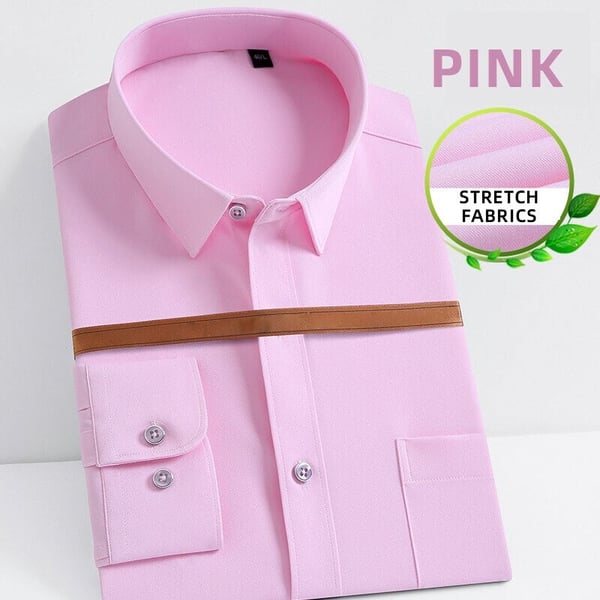 (Men's Wardrobe essentials) Stretch Non-iron Anti-wrinkle Shirt