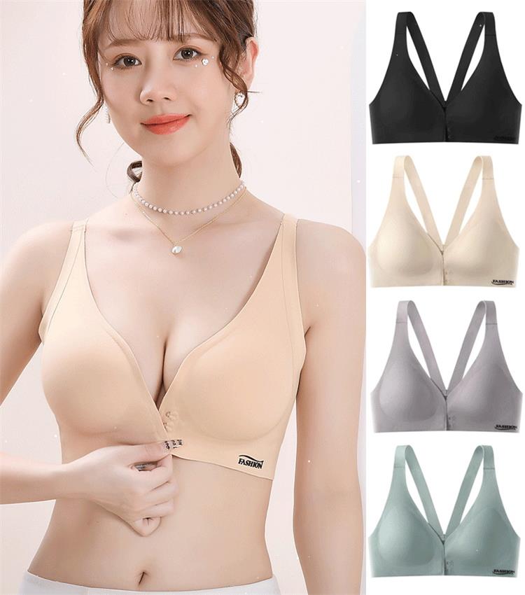 Women’s Seamless Ice Silk Front Closure Bra