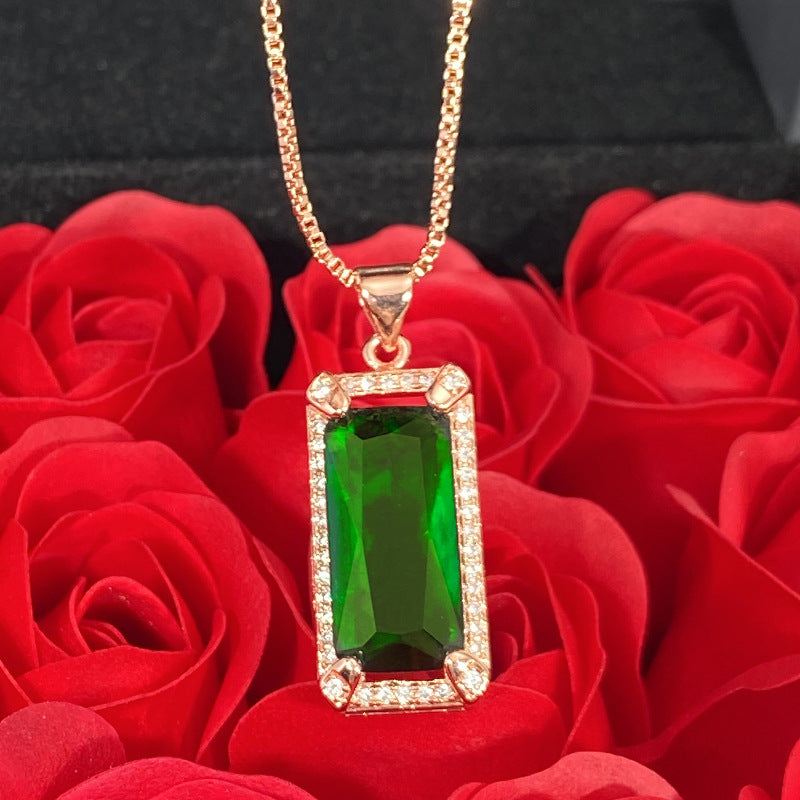 Emerald Pendant Necklace