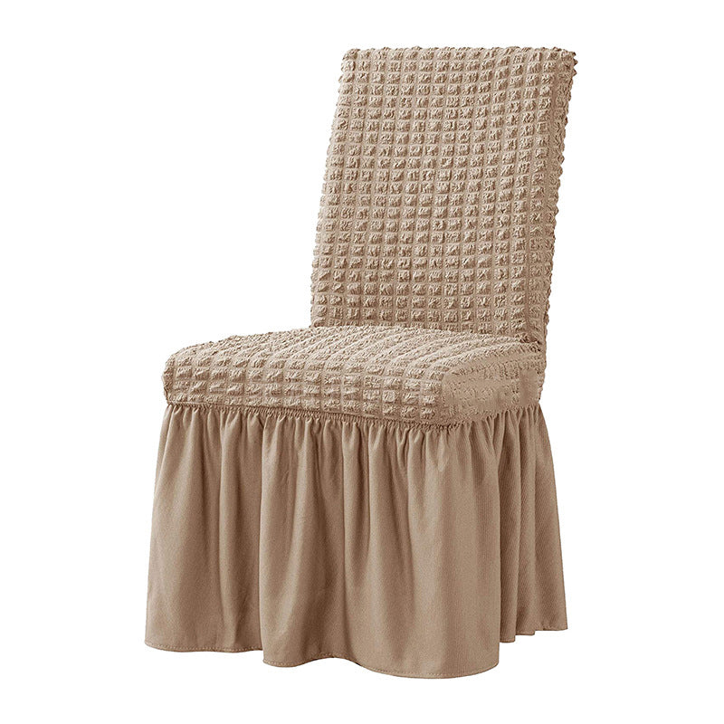 Dining Room Chair Covers with Long Skirt