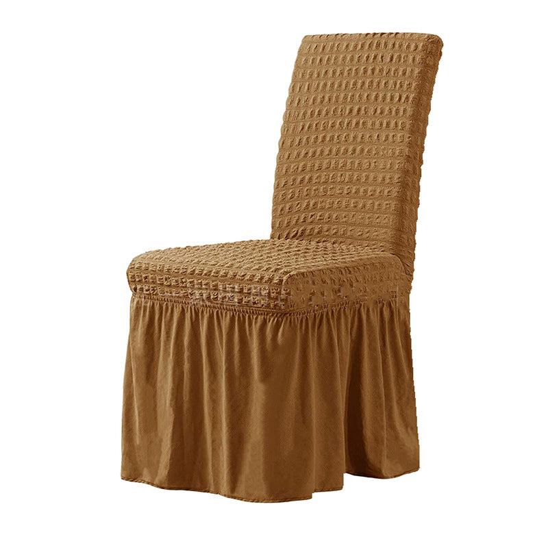 Dining Room Chair Covers with Long Skirt