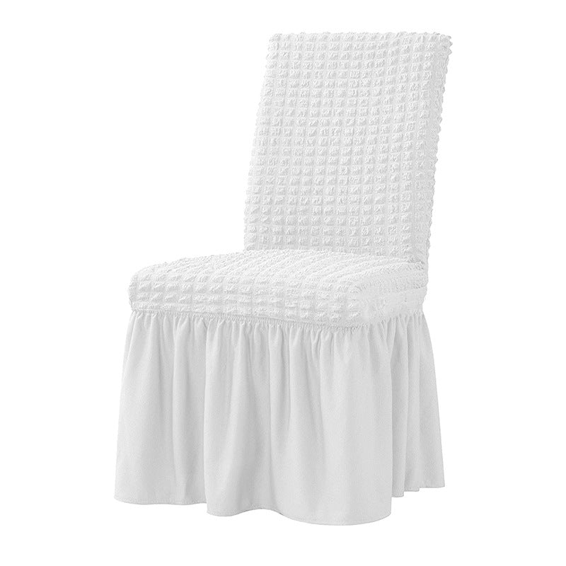 Dining Room Chair Covers with Long Skirt