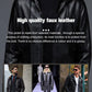 Men's simulated leather hooded jacket