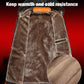 Men's simulated leather hooded jacket