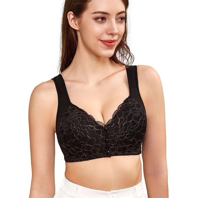 🔥Buy 2 and get 1 free🔥 Lace bra with floral front fastening