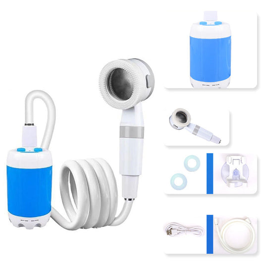 Chuveiro portátil para acampamento com bomba de água