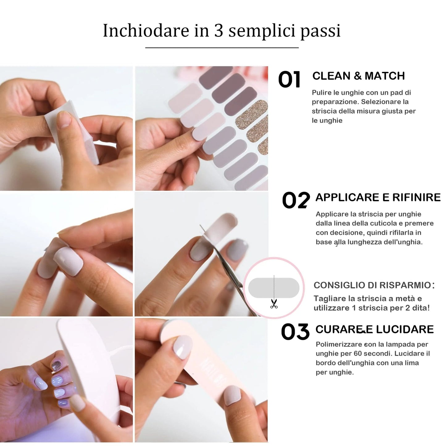 SEMI-GLOSS UV GEL NAIL STICKER KIT(With a  nail enhancement light )