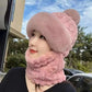 ❄️Bufanda y gorro de felpa abrigados y resistentes al viento para mujer