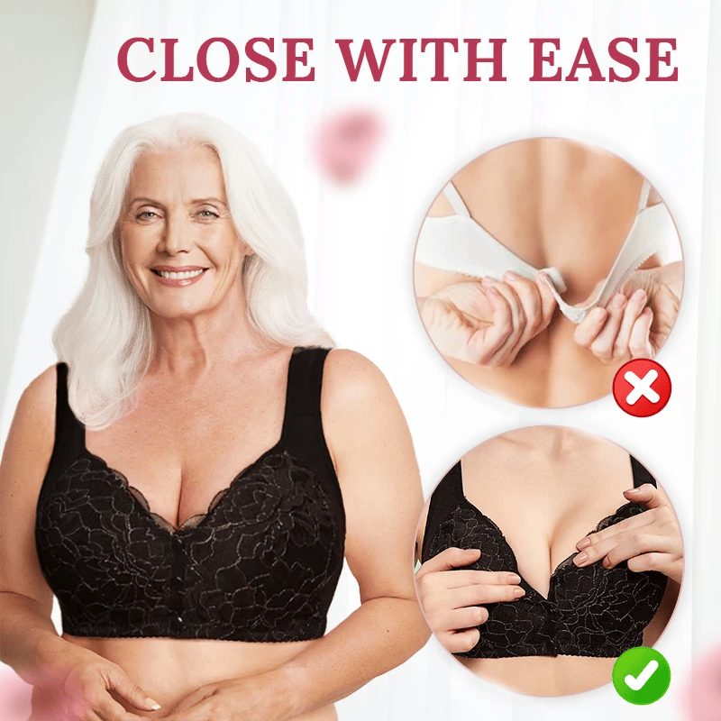 🔥Buy 2 and get 1 free🔥 Lace bra with floral front fastening