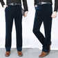 Dehnbare, gerade lange Cordhose für Herren
