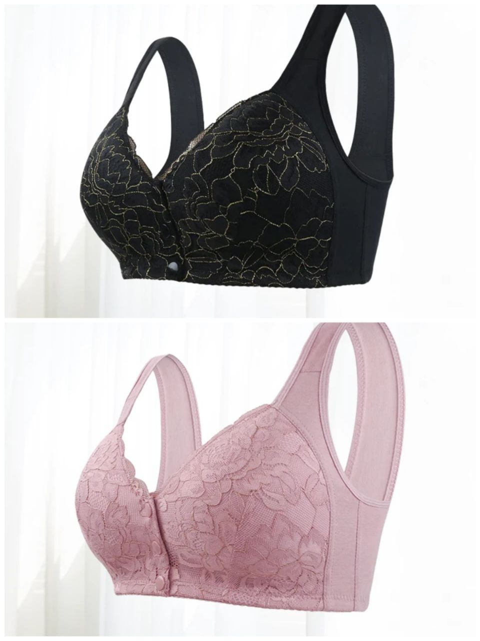 🔥Buy 2 and get 1 free🔥 Lace bra with floral front fastening