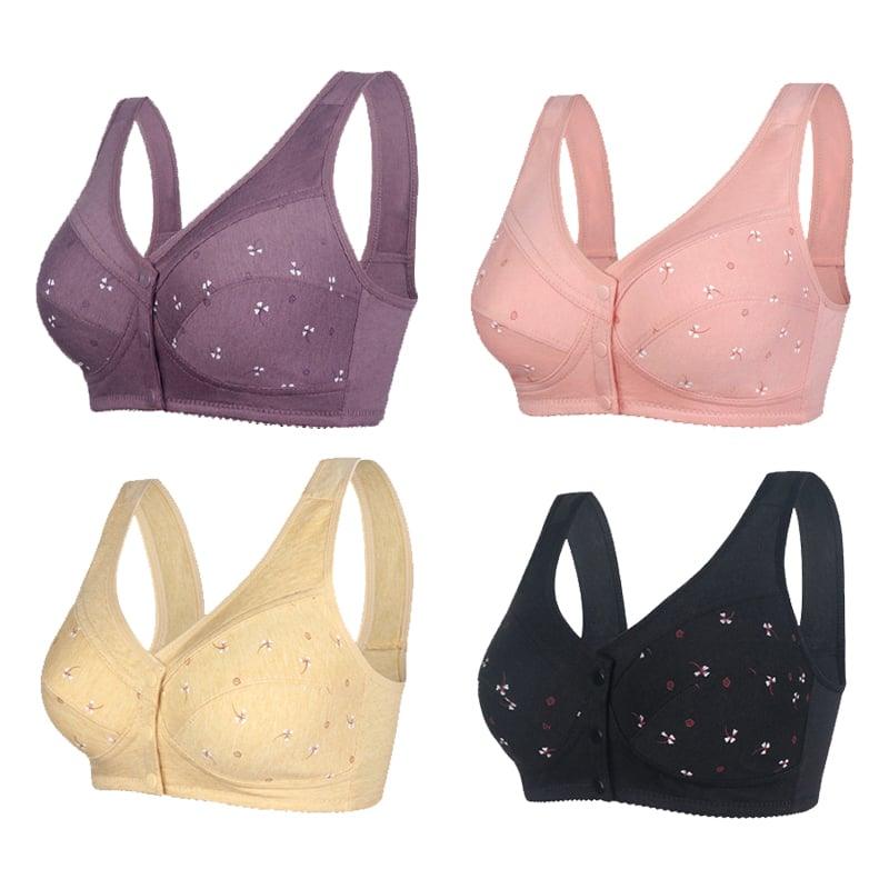 🔥Pay 1 Get 3(3packs)🔥Design for Senior Front Closure Cotton Bra-FREE SHIPPING