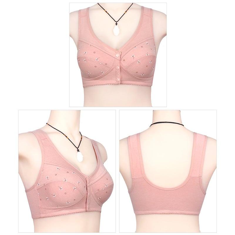 🔥Pay 1 Get 3(3packs)🔥Design for Senior Front Closure Cotton Bra-FREE SHIPPING