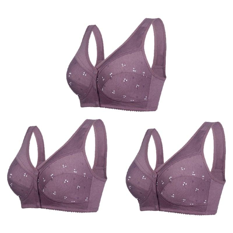 🔥Pay 1 Get 3(3packs)🔥Design for Senior Front Closure Cotton Bra-FREE SHIPPING