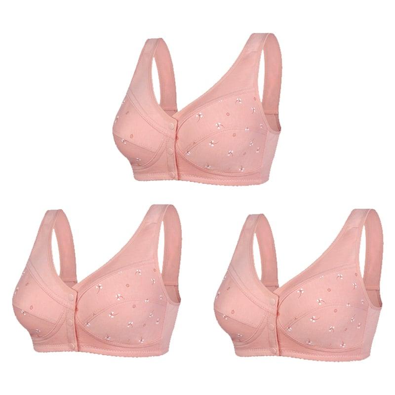 🔥Pay 1 Get 3(3packs)🔥Design for Senior Front Closure Cotton Bra-FREE SHIPPING