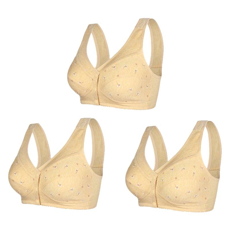 🔥Pay 1 Get 3(3packs)🔥Design for Senior Front Closure Cotton Bra-FREE SHIPPING