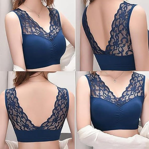 Beautiful back bra without steel ring lace sexy wrap chest