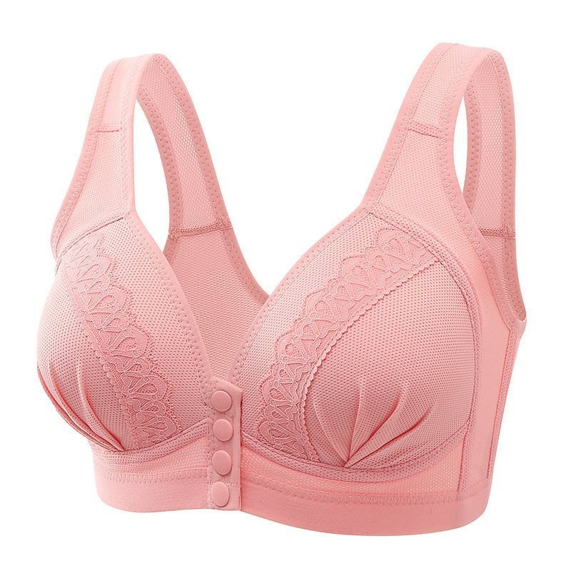 Front Button Breathable Skin-Friendly Cotton Bra