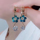 Pendientes de cristal con gota de flor
